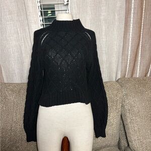 American Eagle Outfitters Black Turtleneck Sweater